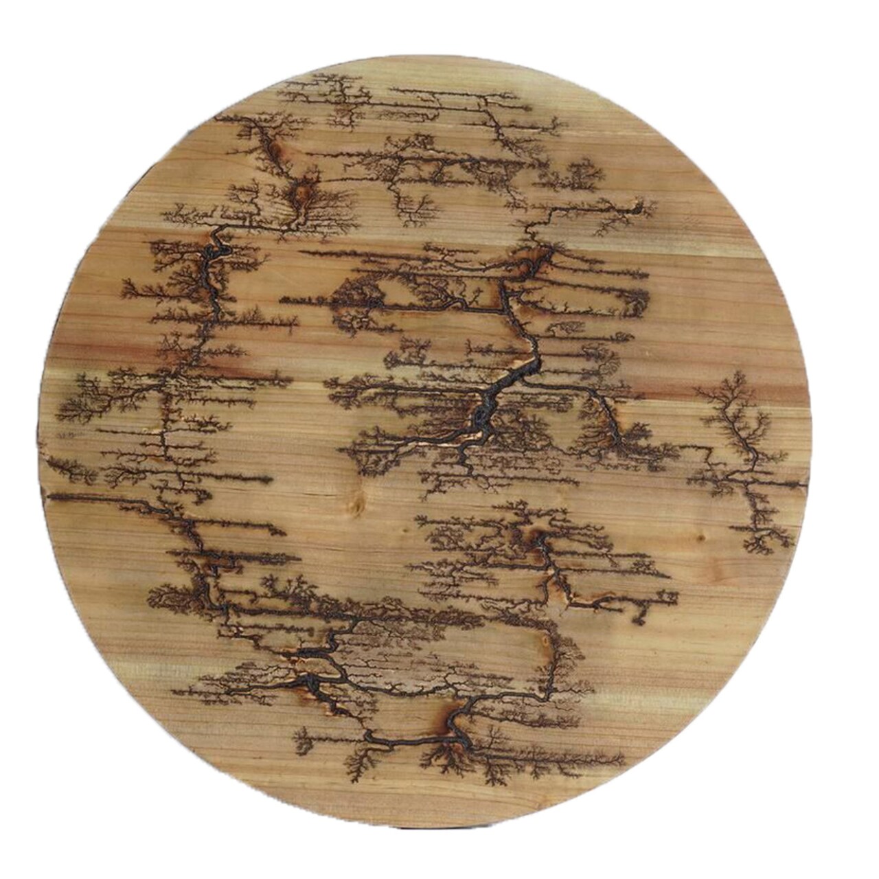 TX USA Corporation Home Decorative Round Lichtenburg Wood Burning Wall Art - Natural